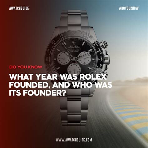 rolex founded date